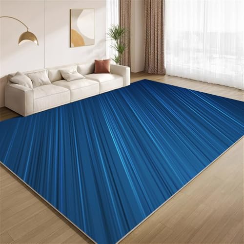 POKXAEU Moderne Blaue Streifen Teppich Abstrakte Blaue Textur Eingangsbereich-Teppich rutschfest Fußmatte weich waschbar Bodenteppich für Wohnzimmer Innenbereich Flur Matten 60x90cm POKXAEU Moderne Blaue Streifen Teppich Abstrakte Blaue Textur Eingangsbereich-Teppich rutschfest Fußmatte weich waschbar Bodenteppich für Wohnzimmer Innenbereich Flur Matten 60x90cm von POKXAEU