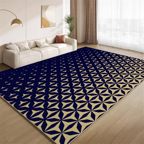 POKXAEU Modernes Blaubraun Teppich Funky Geometrischer Druck Waschbare Teppiche für Wohnzimmer weiche Schlafzimmerteppiche Rutschfester Akzentteppich für Büro Kinderzimmer Dekor 120x180cm POKXAEU Modernes Blaubraun Teppich Funky Geometrischer Druck Waschbare Teppiche für Wohnzimmer weiche Schlafzimmerteppiche Rutschfester Akzentteppich für Büro Kinderzimmer Dekor 120x180cm von POKXAEU