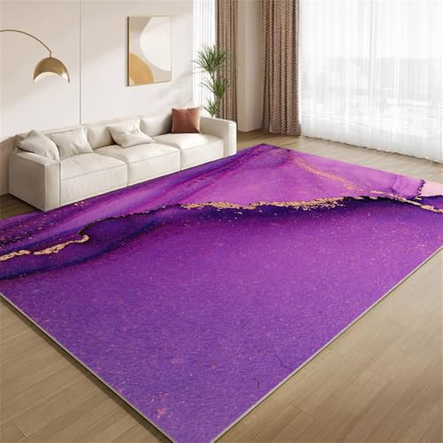POKXAEU Modernes Lilagold Teppich Abstrakte Fluid Art Rutschfester Bodendekor-Teppich weicher Kurzflor-Akzentteppich für Innenräume Wohnzimmer Schlafzimmer Spielzimmer Foyer 150x240cm POKXAEU Modernes Lilagold Teppich Abstrakte Fluid Art Rutschfester Bodendekor-Teppich weicher Kurzflor-Akzentteppich für Innenräume Wohnzimmer Schlafzimmer Spielzimmer Foyer 150x240cm von POKXAEU