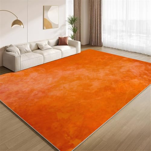 POKXAEU Modernes Ombre-Orange Teppich Vintage Orange Rutschfester Bodenteppich weicher dünnen Kurzflor-Teppich für Wohnzimmer Schlafzimmer Küche Büro Esszimmer Hartholzboden 160x200cm POKXAEU Modernes Ombre-Orange Teppich Vintage Orange Rutschfester Bodenteppich weicher dünnen Kurzflor-Teppich für Wohnzimmer Schlafzimmer Küche Büro Esszimmer Hartholzboden 160x200cm von POKXAEU