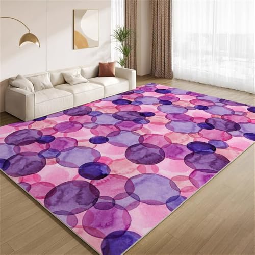 POKXAEU Ombré Kreismuster Teppich Abstraktes Blau-Lila Rutschfester Bodendekor-Teppich weicher Kurzflor-Akzentteppich für Innenräume Wohnzimmer Schlafzimmer Spielzimmer Foyer 150x240cm POKXAEU Ombré Kreismuster Teppich Abstraktes Blau-Lila Rutschfester Bodendekor-Teppich weicher Kurzflor-Akzentteppich für Innenräume Wohnzimmer Schlafzimmer Spielzimmer Foyer 150x240cm von POKXAEU