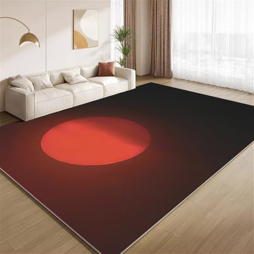 POKXAEU Orange Vollmond Teppich Vintage Orange Braun Innenbereich Teppich weiche Kunstwolle rutschfest waschbar Akzentteppich für Wohnzimmer Haustür Flur Dekoration 90x120cm POKXAEU Orange Vollmond Teppich Vintage Orange Braun Innenbereich Teppich weiche Kunstwolle rutschfest waschbar Akzentteppich für Wohnzimmer Haustür Flur Dekoration 90x120cm von POKXAEU