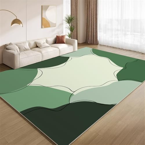 POKXAEU Retro-Grün Teppich Abstrakte, Gewellte Textur Eingangsbereich-Teppich rutschfest Fußmatte weich waschbar Bodenteppich für Wohnzimmer Innenbereich Flur Matten 60x90cm POKXAEU Retro-Grün Teppich Abstrakte, Gewellte Textur Eingangsbereich-Teppich rutschfest Fußmatte weich waschbar Bodenteppich für Wohnzimmer Innenbereich Flur Matten 60x90cm von POKXAEU