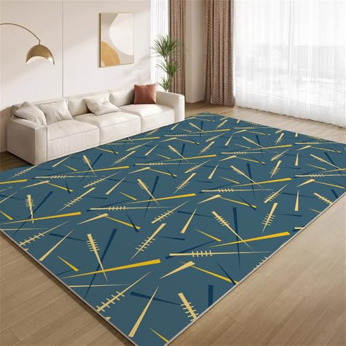 POKXAEU Retro-Spielhalle 70Er, 80Er Teppich Abstrakte Moderne Kunst Eingangsbereich-Teppich rutschfest Fußmatte weich waschbar Bodenteppich für Wohnzimmer Innenbereich Flur Matten 60x90cm von POKXAEU