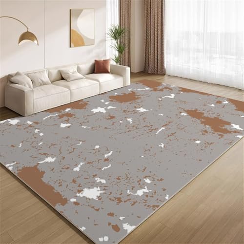 POKXAEU Vintage Braungrau Teppich Alte Grunge-Farbe Rutschfester Bodenteppich weicher dünnen Kurzflor-Teppich für Wohnzimmer Schlafzimmer Küche Büro Esszimmer Hartholzboden 160x200cm POKXAEU Vintage Braungrau Teppich Alte Grunge-Farbe Rutschfester Bodenteppich weicher dünnen Kurzflor-Teppich für Wohnzimmer Schlafzimmer Küche Büro Esszimmer Hartholzboden 160x200cm von POKXAEU