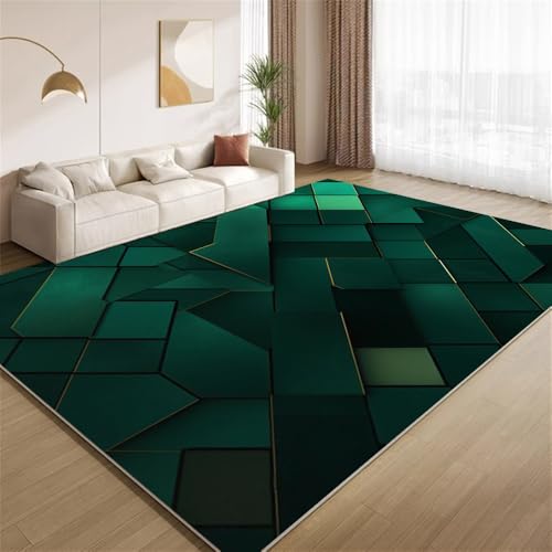 POKXAEU Vintage Grün Geometrisch Teppich Modernes Funky Grün Eingangsbereich-Teppich rutschfest Fußmatte weich waschbar Bodenteppich für Wohnzimmer Innenbereich Flur Matten 60x90cm POKXAEU Vintage Grün Geometrisch Teppich Modernes Funky Grün Eingangsbereich-Teppich rutschfest Fußmatte weich waschbar Bodenteppich für Wohnzimmer Innenbereich Flur Matten 60x90cm von POKXAEU