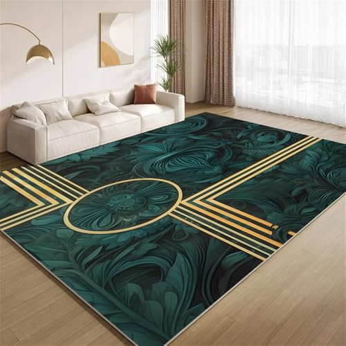 Vintage-Smaragdgold Teppich Tropische Grüne Pflanzen Eingangsbereich-Teppich rutschfest Fußmatte weich waschbar Bodenteppich für Wohnzimmer Innenbereich Flur Matten 60x90cm Vintage-Smaragdgold Teppich Tropische Grüne Pflanzen Eingangsbereich-Teppich rutschfest Fußmatte weich waschbar Bodenteppich für Wohnzimmer Innenbereich Flur Matten 60x90cm von POKXAEU