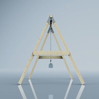 Schaukel Giraffe aus Holz in Blau - Polarplay von POLARPLAY