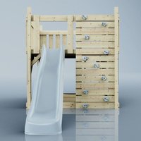 OutdoorToys Spielturm aus Holz mit Kletterwand Outdoor Klettergerüst mit Plattform, Wellenrutsche und Sandkasten- Altrosa OutdoorToys Spielturm aus Holz mit Kletterwand Outdoor Klettergerüst mit Plattform, Wellenrutsche und Sandkasten- Altrosa von POLARPLAY