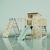 PolarPlay Spielturm Freja aus Holz in Grün, - Grün von POLARPLAY