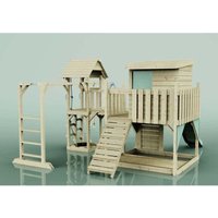 Spielturm Malou aus Holz in GrünKinderschaukel - Polarplay von POLARPLAY