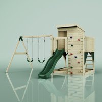Spielturm Björn aus Holz in Grün, - Grün - Polarplay von POLARPLAY