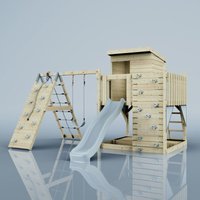 Spielturm Freja aus Holz in Blau, - Blau - Polarplay von POLARPLAY