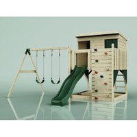 Spielturm Nils aus Holz in GrünKinderschaukel - Polarplay Spielturm Nils aus Holz in GrünKinderschaukel - Polarplay von POLARPLAY