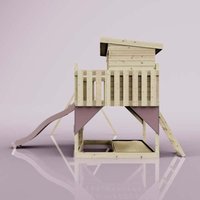 Spielturm Nils aus Holz in RosaBabyschaukel - Polarplay von POLARPLAY