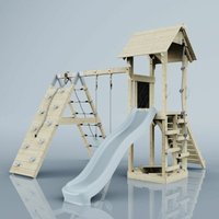 Spielturm Trondheim aus Holz in Blau, - Blau - Polarplay von POLARPLAY