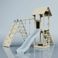 Spielturm Trondheim aus Holz in Blau, - Blau - Polarplay von POLARPLAY