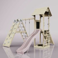 Spielturm Trondheim aus Holz in Rosa, - Rosa - Polarplay von POLARPLAY