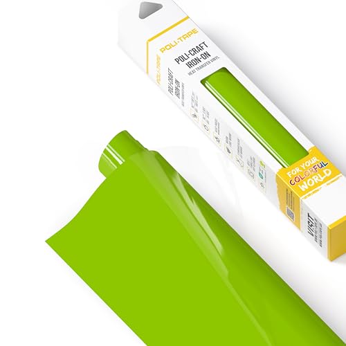 POLI-FLEX® TURBO® - Transferfolie für Textilien - Flexfolie zum Aufbügeln, Plotterfolie für DIY Shirts, Apfelgrün matt, 30,5 cm x 122 cm von POLI-TAPE