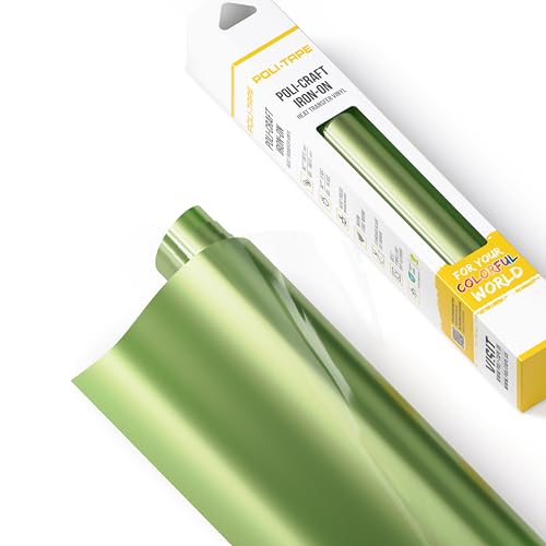 POLI-FLEX® TURBO® - Transferfolie für Textilien - Flexfolie zum Aufbügeln, Plotterfolie für DIY Shirts, Bright Lime matt, 30,5 cm x 122 cm von POLI-TAPE