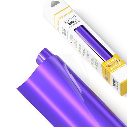 POLI-FLEX® TURBO® - Transferfolie für Textilien - Flexfolie zum Aufbügeln, Plotterfolie für DIY Shirts, Bright Lavender matt, 30,5 cm x 122 cm von POLI-TAPE