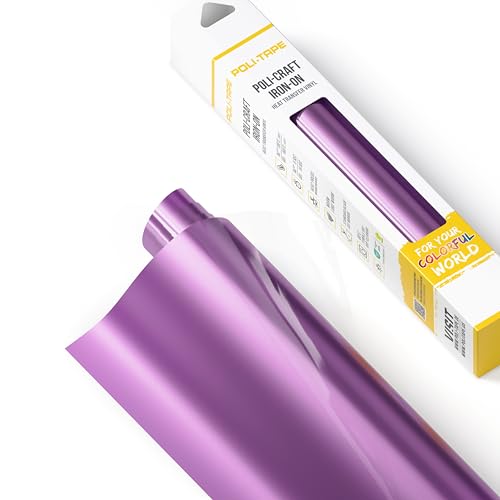 POLI-FLEX® TURBO® - Transferfolie für Textilien - Flexfolie zum Aufbügeln, Plotterfolie für DIY Shirts, Bright Violet matt, 30,5 cm x 122 cm von POLI-TAPE