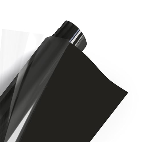 POLI-FLEX TURBO Flexfolie Meterware Farbauswahl für T-Shirts, Breite:13.9 cm ideale Breite für Cricut Joy(TM), Farbe:4902 BLACK von POLI-TAPE