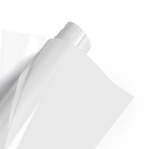 POLI-FLEX TURBO Flexfolie Meterware Farbauswahl für T-Shirts, Breite:13.9 cm ideale Breite für Cricut Joy(TM), Farbe:4901 WHITE von POLI-TAPE
