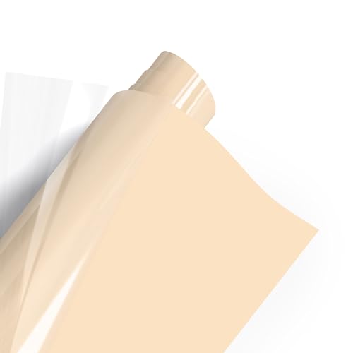 POLI-FLEX TURBO Flexfolie Meterware Farbauswahl für T-Shirts, Breite:13.9 cm ideale Breite für Cricut Joy(TM), Farbe:4917 BEIGE von POLI-TAPE