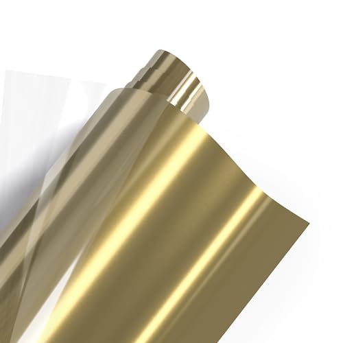 POLI-FLEX TURBO Flexfolie Meterware Farbauswahl für T-Shirts, Breite:13.9 cm ideale Breite für Cricut Joy(TM), Farbe:4920 GOLD-METALLIC von POLI-TAPE