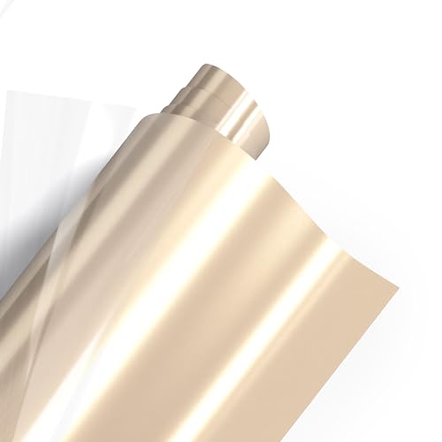 POLI-FLEX TURBO Flexfolie Meterware Farbauswahl für T-Shirts, Breite:13.9 cm ideale Breite für Cricut Joy(TM), Farbe:4957 CHAMPAGNE-METALLIC von POLI-TAPE