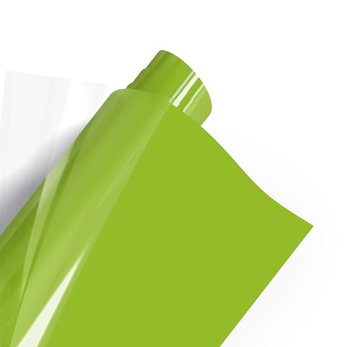 POLI-FLEX TURBO Flexfolie Meterware Farbauswahl für T-Shirts, Breite:13.9 cm ideale Breite für Cricut Joy(TM), Farbe:4967 APPLE-GREEN von POLI-TAPE
