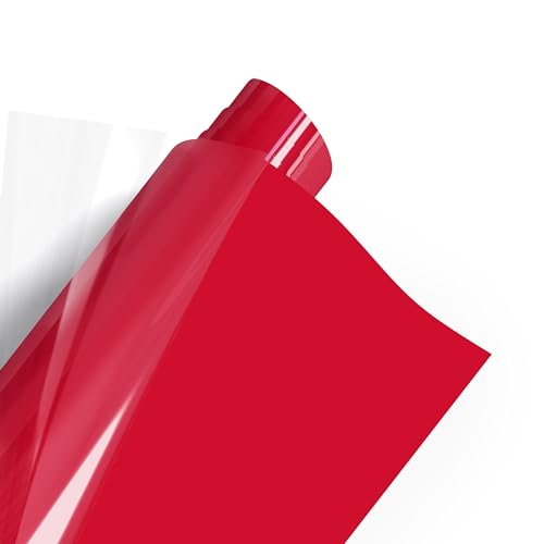POLI-FLEX TURBO Flexfolie Meterware Farbauswahl für T-Shirts, Breite:30.5 cm, Farbe:4908 RED von POLI-TAPE