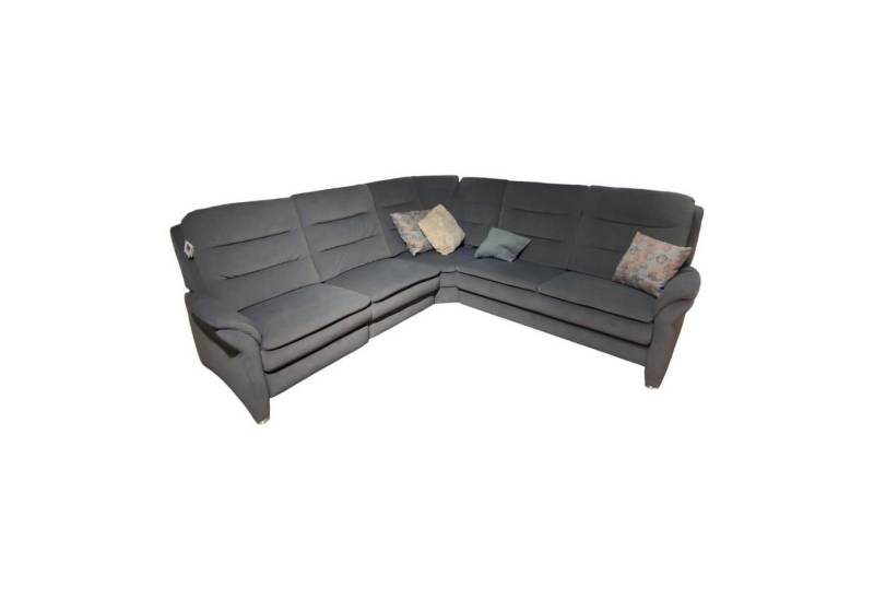 POLIPOL Ecksofa Ecksofa OS-PP1132 Bezug Mikrofaser Blau-Grau Füße Metall Mit von POLIPOL
