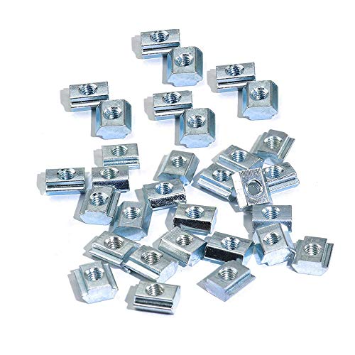 T-Nut, 20er-Serie, Hammer, M3-T-Muttern, für 2020-Aluminiumprofile, 6 mm (m3), 100 Stück von POLISI3D