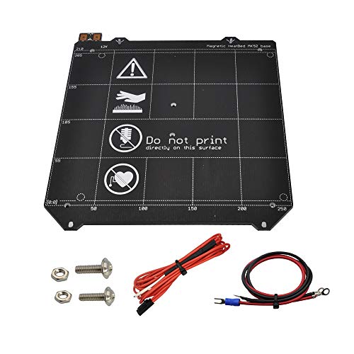 12 V Y Wagen, magnetisches PCB Heizbett MK52 Heizbett ohne Magnete kompatibel mit Prusa i3 MK3 3D-Drucker, mit Kabel, Thermistor von POLISI3D