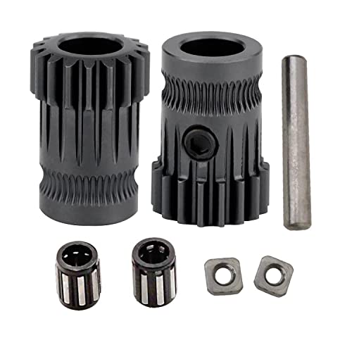 POLISI3D Extruder für 3D-Drucker, gehärteter Stahl, MK3-Antriebsgetriebe, Doppelzahnrad-Set, DriveGears Extrusionsrad kompatibel mit Upgrade Prusa i3 MK2/MK2S/MK2.5 MK3S 3D-Drucker von POLISI3D