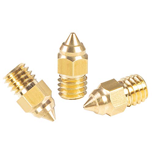 4 Stück CR-6 SE MK Messingdüse Upgrade 0,25 0,4 0,6 0,8 mm für 1,75 mm CR-10 V2 CR10 Ender 3 V2 Ender 5 Ender 3 Pro 3D-Drucker (1x0.25+1x0.4+1x0.6+1x0.8) von POLISI3D