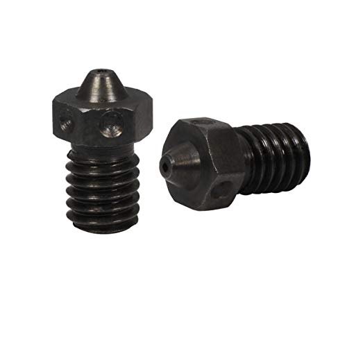 4 Stück gehärtete Stahldüsen M6 Gewindedüse 0,6 mm 0,8 mm für 1,75 mm V6 Düse Hotend Prusa Printing PEI PEEK oder Kohlefaser-Filament Verwendung (2 x 0,6 + 2 x 0,8) von POLISI