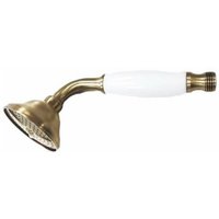 Handbrause aus bronzefarbenem Messing mit weißem Griff Pollini Acqua Design Niky DOC2300.B.D.BR Bronze von POLLINI ACQUA DESIGN