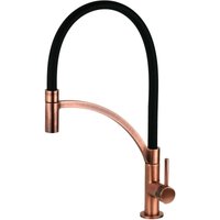 Kupfer-Spülbeckenmischer mit schwarzem Silikonauslauf Pollini Senso MXCUMC27CZ1 Kupfer Kupfer-Spülbeckenmischer mit schwarzem Silikonauslauf Pollini Senso MXCUMC27CZ1 Kupfer von POLLINI ACQUA DESIGN