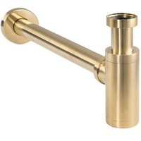 Pollini Acqua Design - Universeller runder Siphon 1'1/4 in gebürsteter Goldfarbe Pollini art 120ORS Gebürstetes Gold von POLLINI ACQUA DESIGN