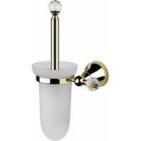 WC-Bürstenhalter mit Wandmontage 16x36x12 cm Pollini Acqua Design Carlotta CA1502M0S1 Bronze - Glas Satin - Bronze von POLLINI ACQUA DESIGN