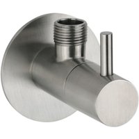 Runde Edelstahl-Untertischarmatur für Mischbatterieanschluss Pollini Jessy Steel RU0090283AS Rostfreier Stahl von POLLINI ACQUA DESIGN