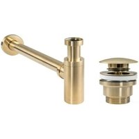 Pollini Acqua Design - Siphon- und Abflussset aus gebürstetem Gold KITSCA1ORS von POLLINI ACQUA DESIGN