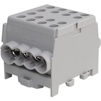Hauptleitungs-Abzweigklemme - grau, 1-polig 2x Eingang 35 mm² / 6x Ausgang 25 mm² von POLLMANN