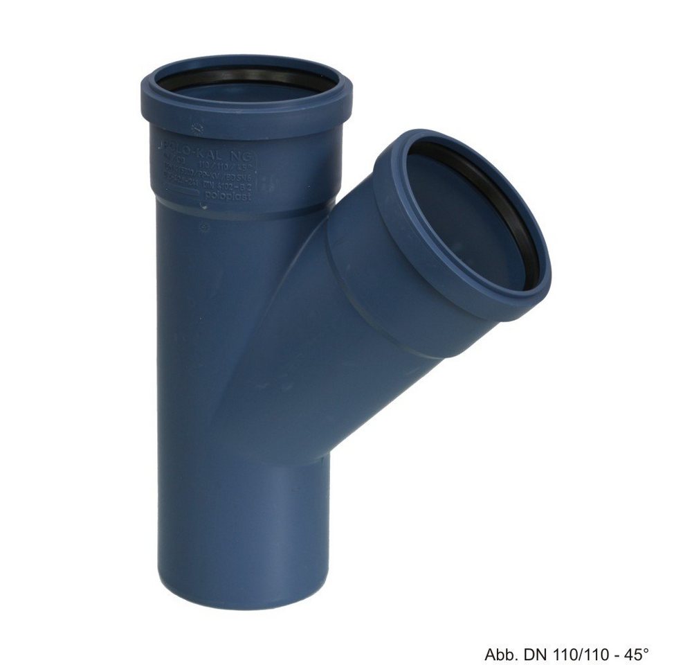 POLOPLAST Wasserrohr POLOPLAST POLO-KAL NG Abzweig 45 Grad, DN 160/ 160 von POLOPLAST