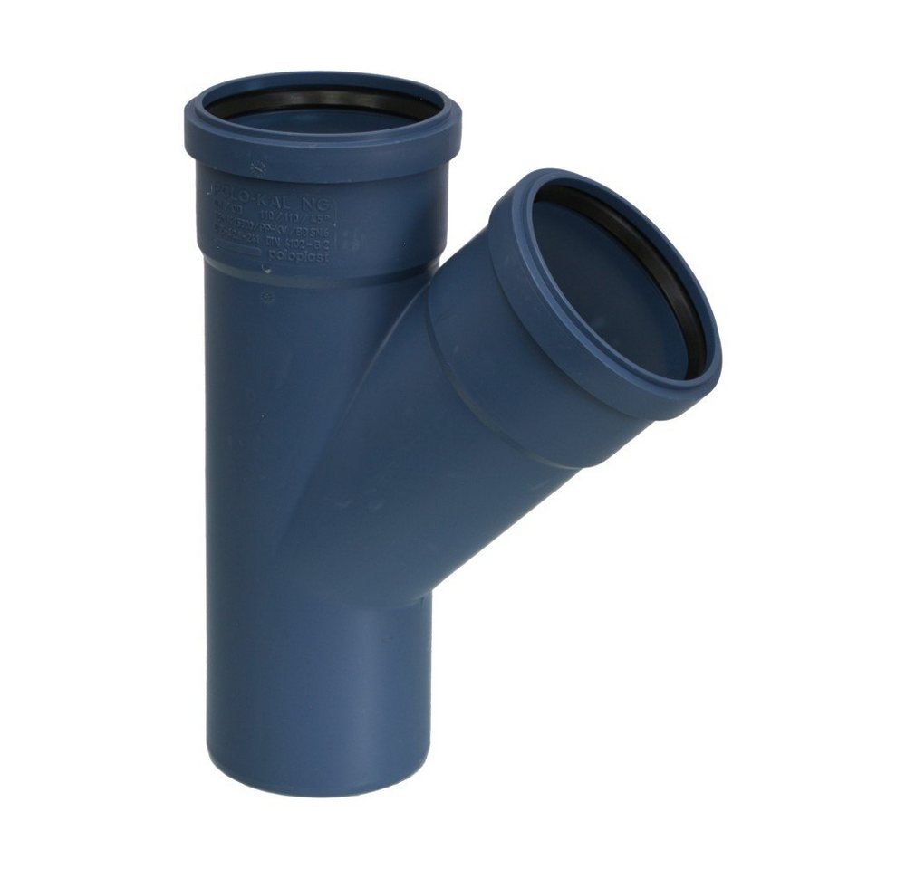 POLOPLAST Wasserrohr POLOPLAST POLO-KAL NG Abzweig 45 Grad, DN 50/ 50 von POLOPLAST