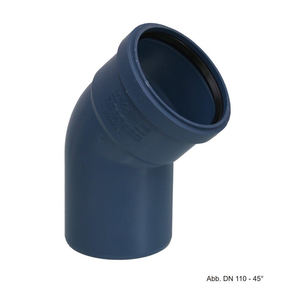 POLOPLAST Wasserrohr POLOPLAST POLO-KAL NG Bogen DN 125, 45 Grad von POLOPLAST
