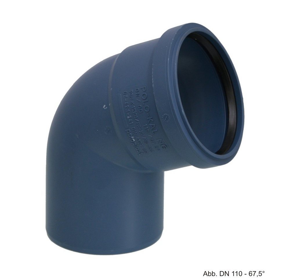 POLOPLAST Wasserrohr POLOPLAST POLO-KAL NG Bogen DN 75, 67,5 Grad von POLOPLAST